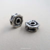 Fine Silver 12mm Folded Lotus Beads (Pack of 4)