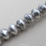 Fine Silver 8.5mm Lotus Seed Beads (Pack of 8)