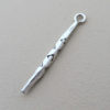 Fine Silver 40mm Tribal Spike Charm (Pack of 2)