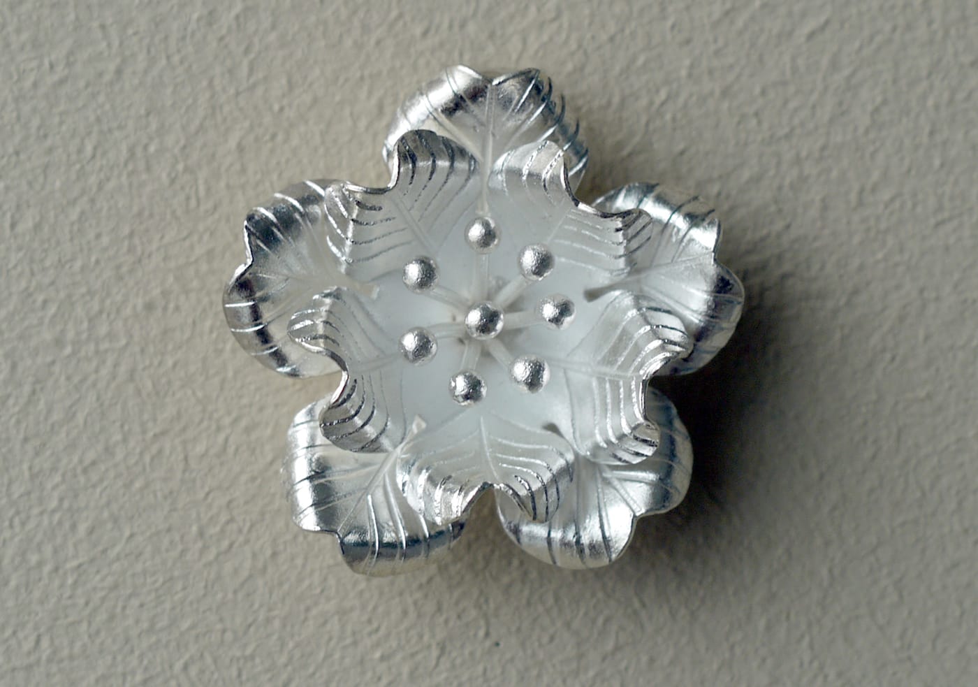 Fine Silver 28mm Wild Flower Pendant (Pack of 1)