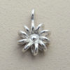 Fine Silver 10mm Spiral Flower